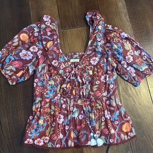 Maeve by Anthropologie Floral Smocked Top